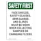 Signmission OSHA Sign, Face Shields Glasses, 14in X 10in Rigid Plastic, 10" W, 14" H, Portrait OS-SF-P-1014-V-11111 - alternate 1